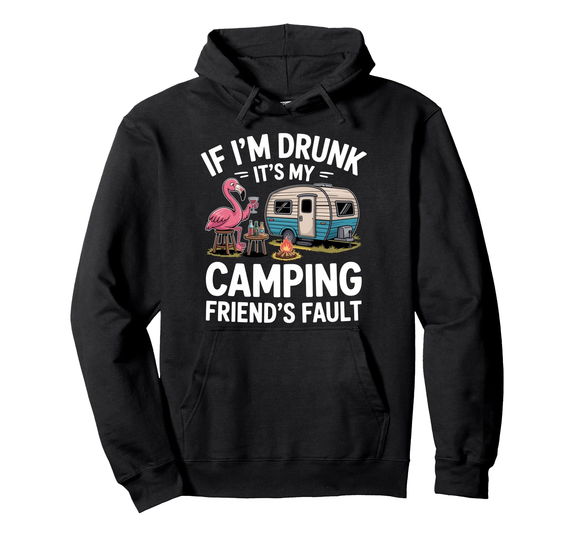 Camping Art Campfire Rv Camping Lovers Hoodie - Fun Novelty Design Unisex - T-Shirt, Sweatshirt, Hoodie