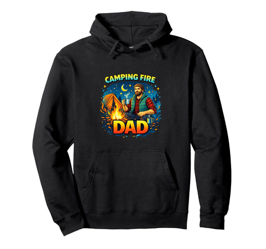 Camping Dad Outdoor Fire Adventure Hoodie - Novelty Apparel Men Women - T-Shirt, Sweatshirt, Hoodie