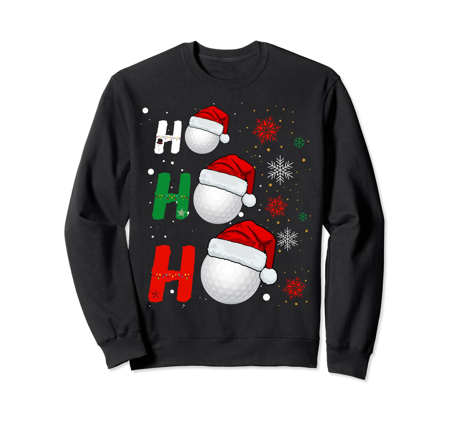 Ho Ho Ho Golf Santa Womens Dad Sweatshirt - Streetwear Style for Adults - T-Shirt, Sweatshirt, Hoodie