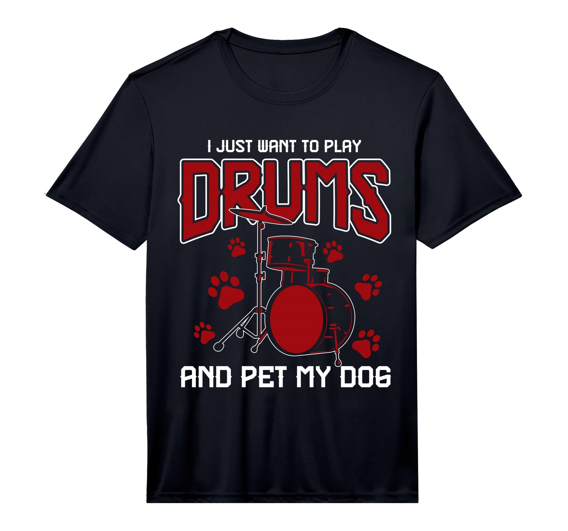 Pet Dog Drummer Drumsticks Gift Music T-Shirt - Trendy Graphic Men Women - T-Shirt, Sweatshirt, Hoodie
