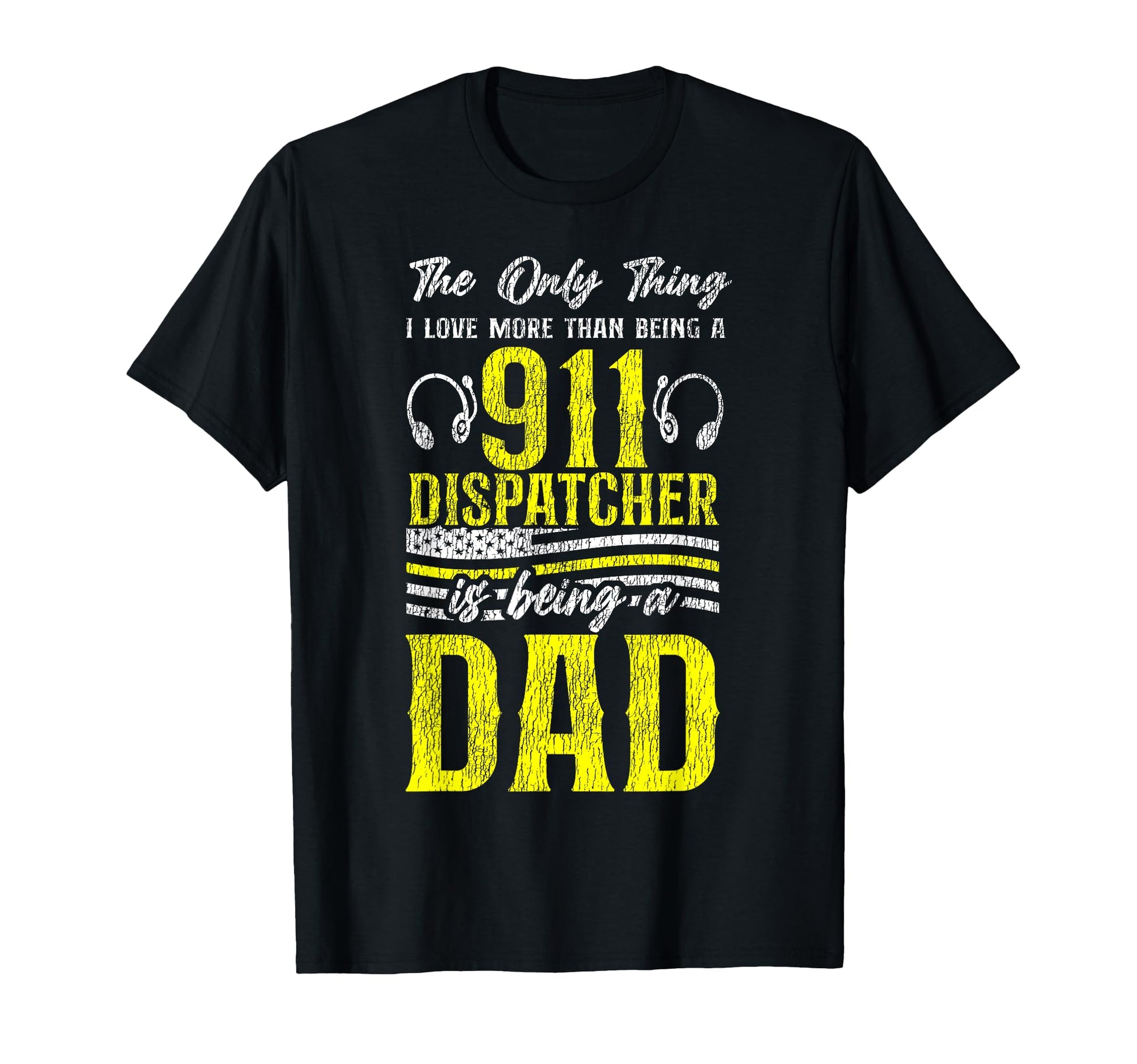911 Dispatcher Thin Gold Yellow T-Shirt - Casual Everyday Wear for Adults - T-Shirt, Sweatshirt, Hoodie