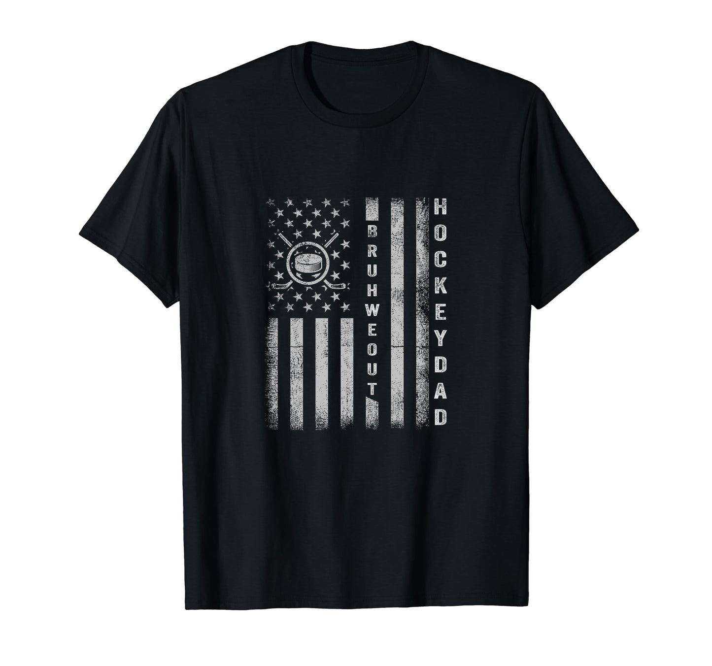 Bruh We Out Hockey Dad American Flag T-Shirt - Trendy Graphic for Adults - T-Shirt, Sweatshirt, Hoodie