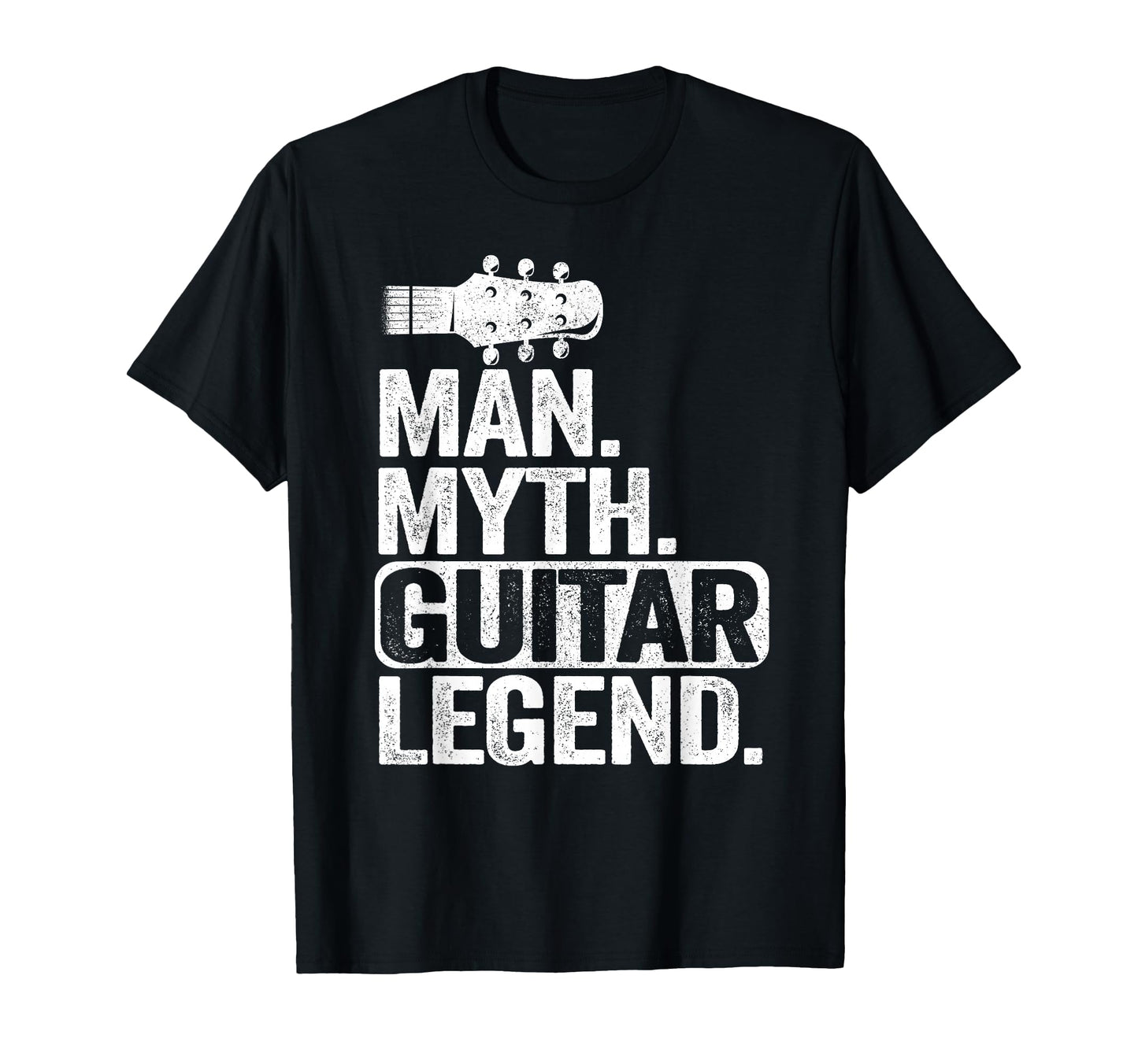 Myth Guitar Legend Guitarist Dad Mens T-Shirt - Minimalist Print Men Women - T-Shirt, Sweatshirt, Hoodie