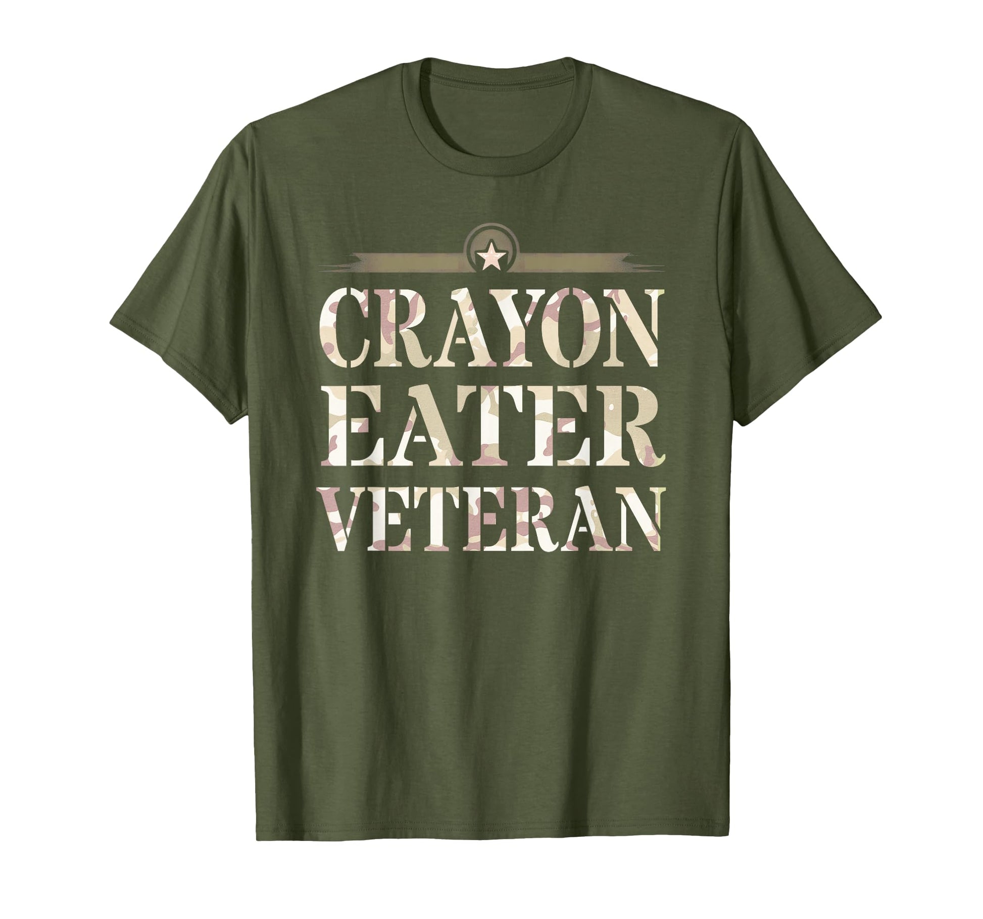 Sarcastic Crayons Eater Veteran Proud T-Shirt - Graphic Print Unisex - T-Shirt, Sweatshirt, Hoodie