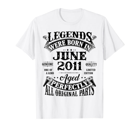 15Th Birthday Gift Legend Born June T-Shirt - Aesthetic Graphic Men Women - T-Shirt, Sweatshirt, Hoodie