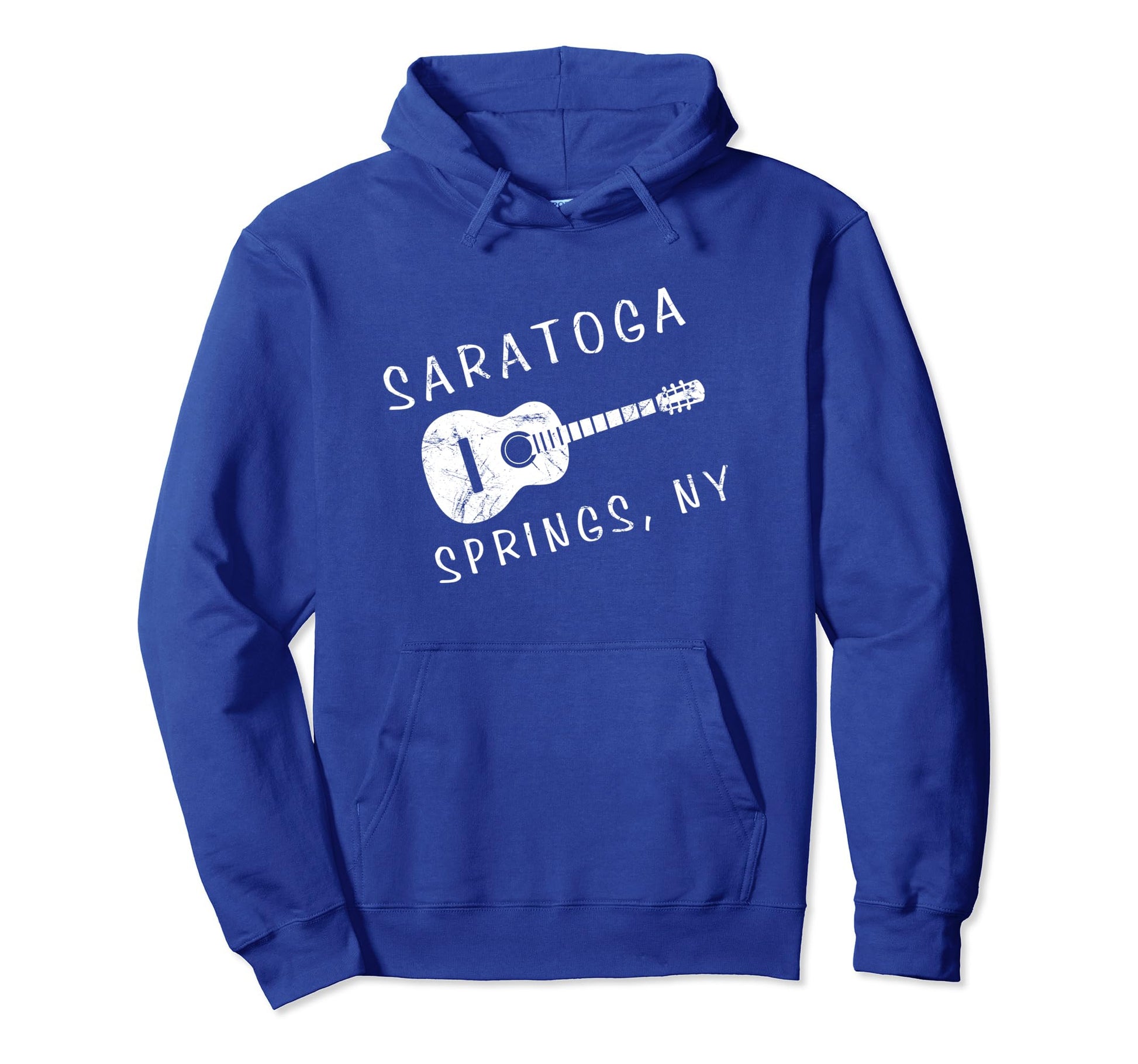Saratoga Springs Ny Rock Guitar Fun Hoodie - Novelty Apparel for Adults - T-Shirt, Sweatshirt, Hoodie