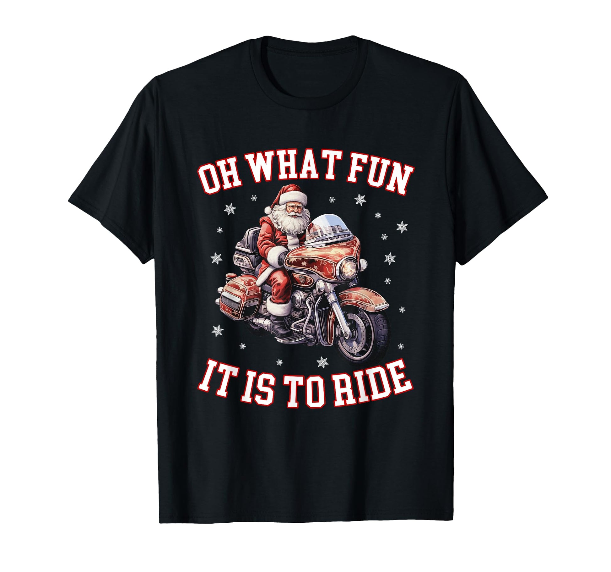Funny Motorcycle Biker Santa Dad T-Shirt - Novelty Apparel Men Women - T-Shirt, Sweatshirt, Hoodie