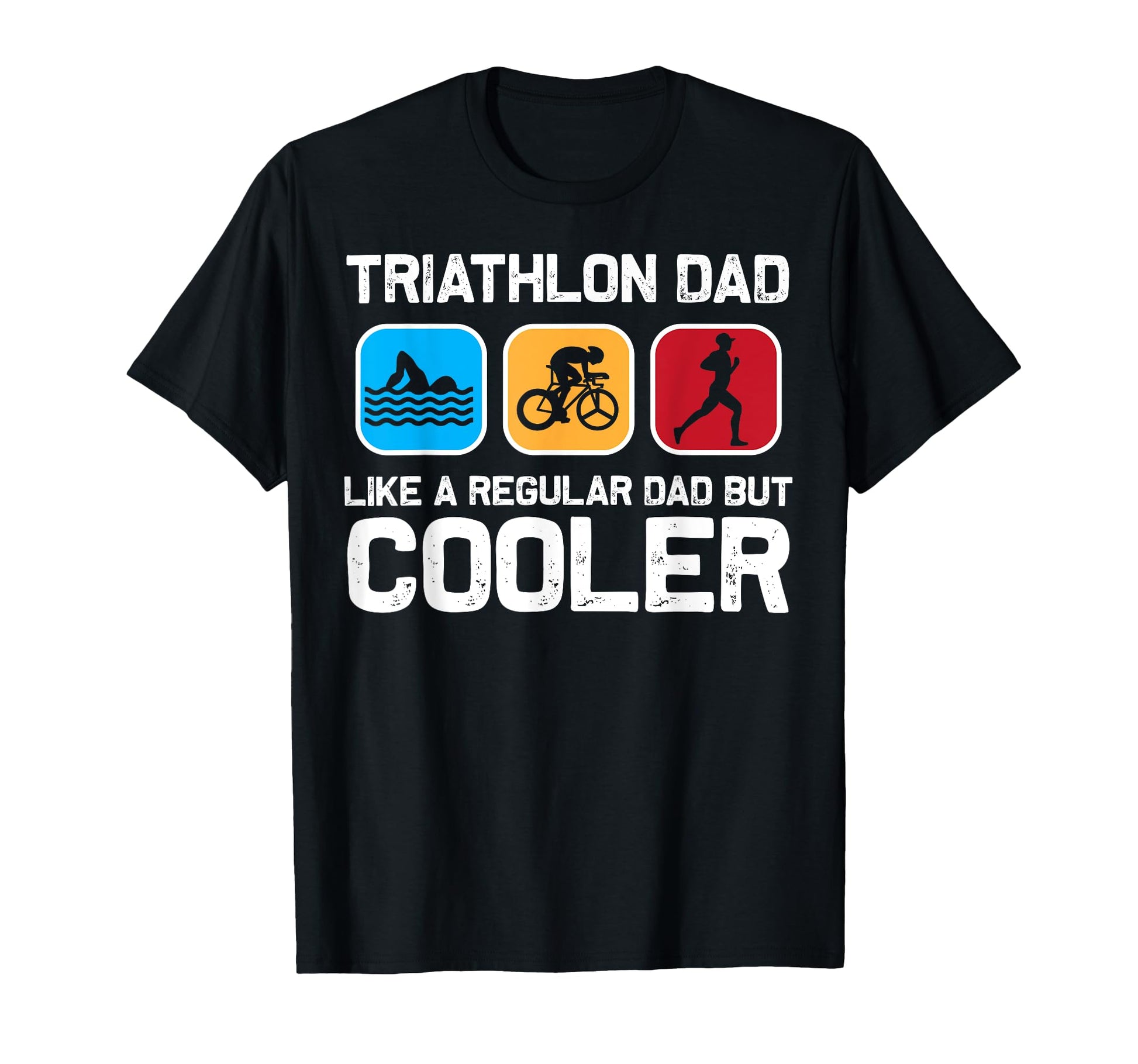 Funny Triathlon Dad Papa Triathlete Swim T-Shirt - Custom Art Print Unisex - T-Shirt, Sweatshirt, Hoodie