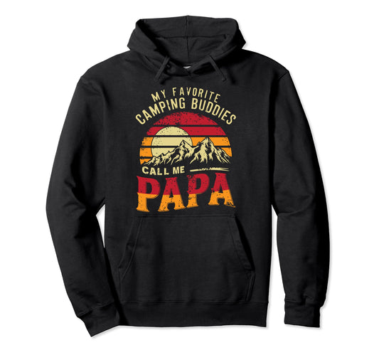 Camping Papa Novelty Funny Dad Grandpa Hoodie - Novelty Apparel for Adults - T-Shirt, Sweatshirt, Hoodie