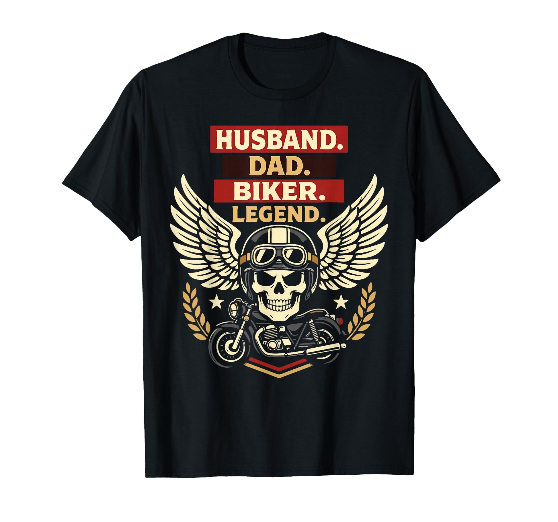 Motorcycle Biker Dad Husband Husband T-Shirt - Novelty Apparel for Adults - T-Shirt, Sweatshirt, Hoodie