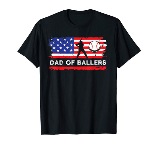 American Flag Baseball Player Dad T-Shirt - Trendy Graphic for Adults - T-Shirt, Sweatshirt, Hoodie