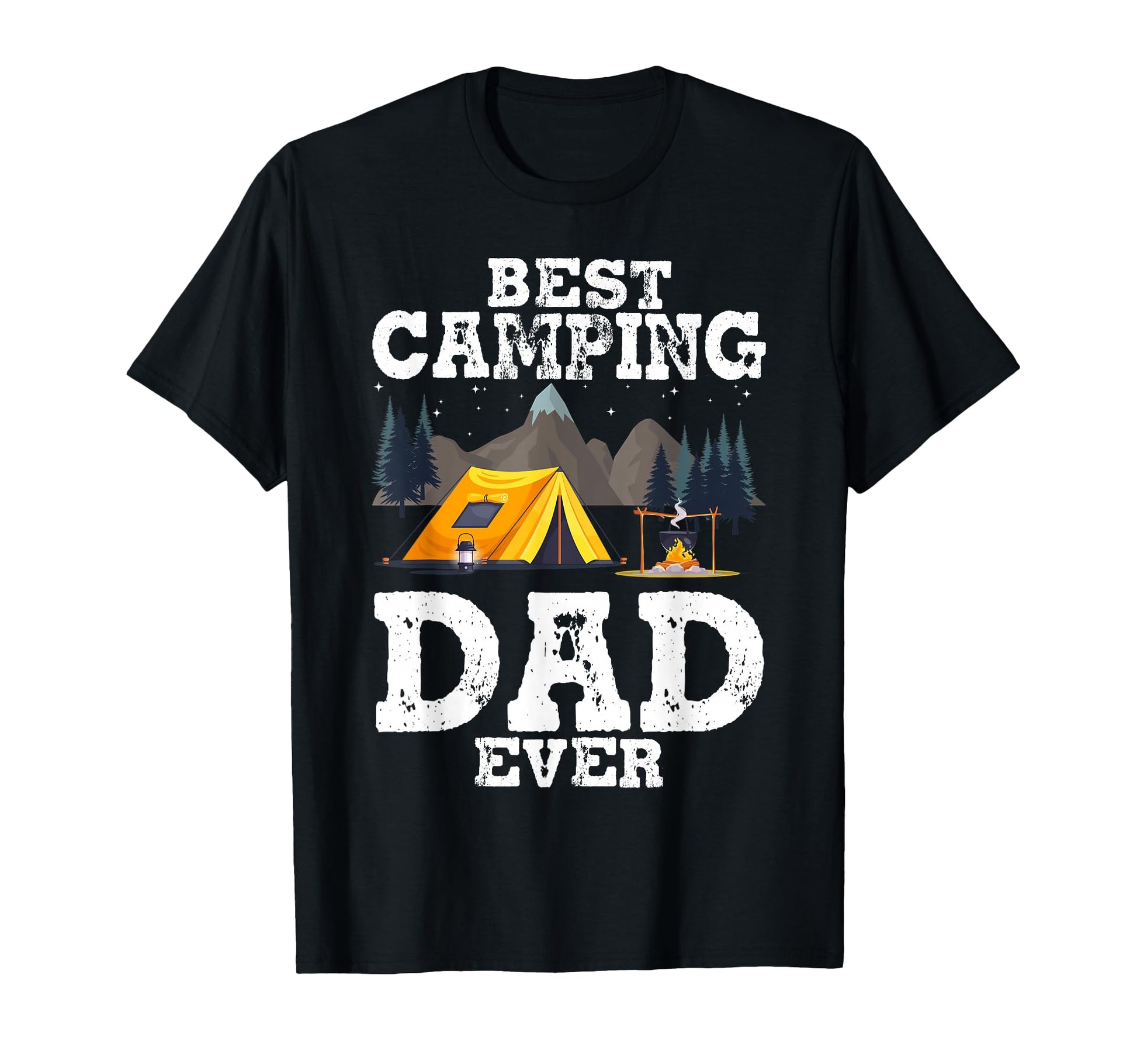Best Camping Dad Ever Fathers Who Camp T-Shirt - Graphic Print for Adults - T-Shirt, Sweatshirt, Hoodie