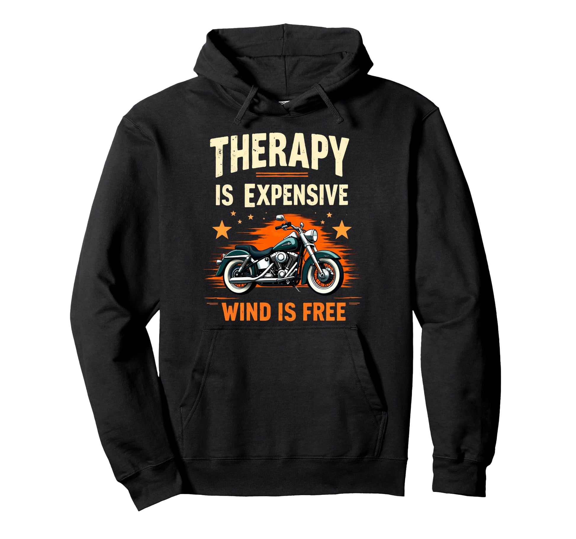 Motorcycle Rider Therapy Is Expensive Hoodie - Custom Art Print Unisex - T-Shirt, Sweatshirt, Hoodie