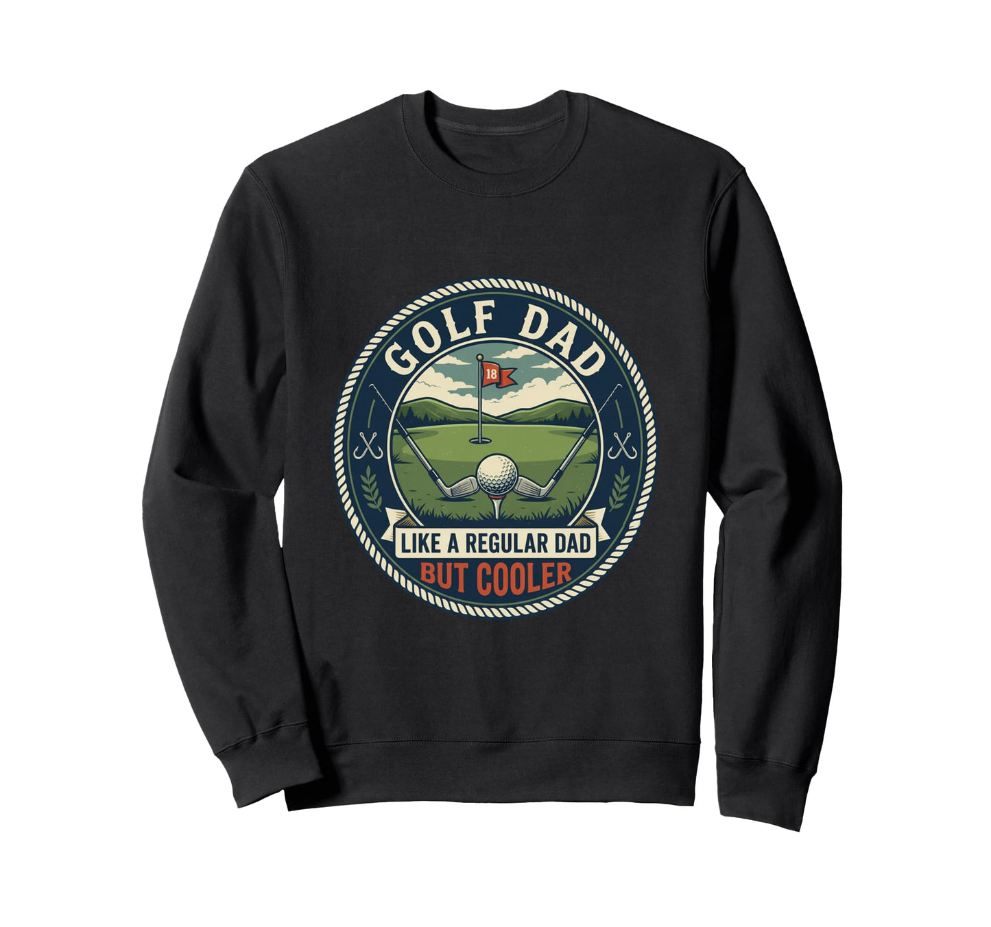 Funny Golf Dad Golfer Golfing Player Sweatshirt - Minimalist Print Unisex - T-Shirt, Sweatshirt, Hoodie