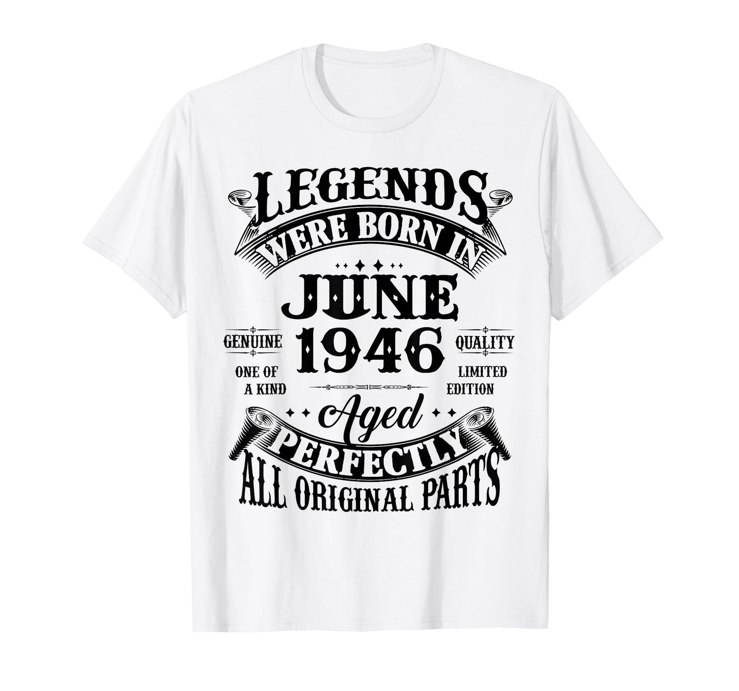 80Th Birthday Gift Legend Born June 1946 T-Shirt - Custom Art Print Unisex - T-Shirt, Sweatshirt, Hoodie
