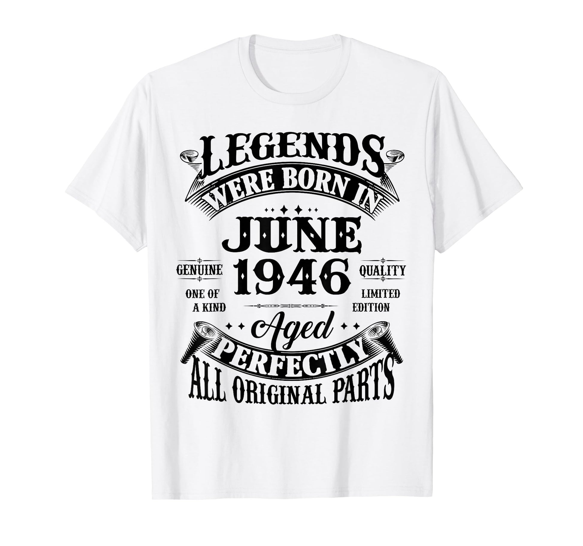 80Th Birthday Gift Legend Born June 1946 T-Shirt - Custom Art Print Unisex - T-Shirt, Sweatshirt, Hoodie