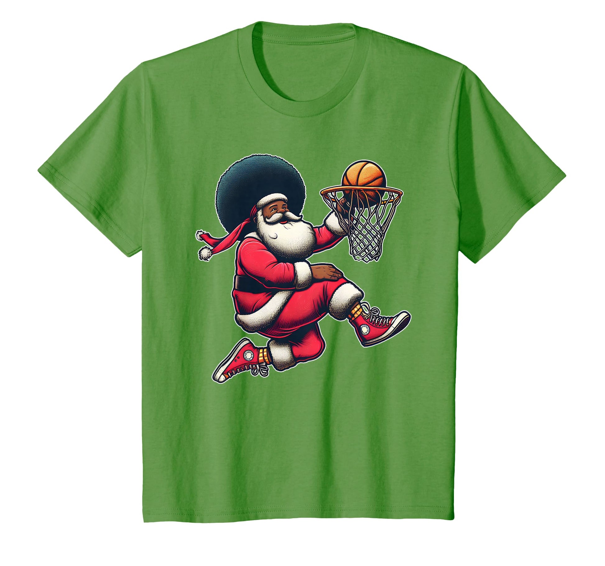 African American Santa Claus T-Shirt - Casual Everyday Wear Men Women - T-Shirt, Sweatshirt, Hoodie