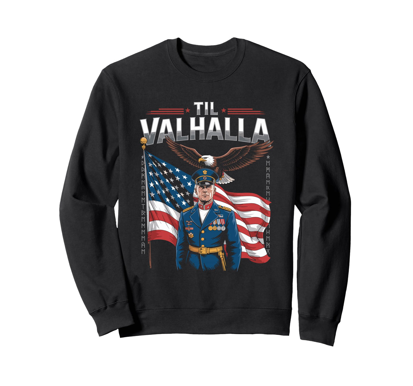 Us American Til Valhalla Proud Sweatshirt - Aesthetic Graphic Unisex - T-Shirt, Sweatshirt, Hoodie