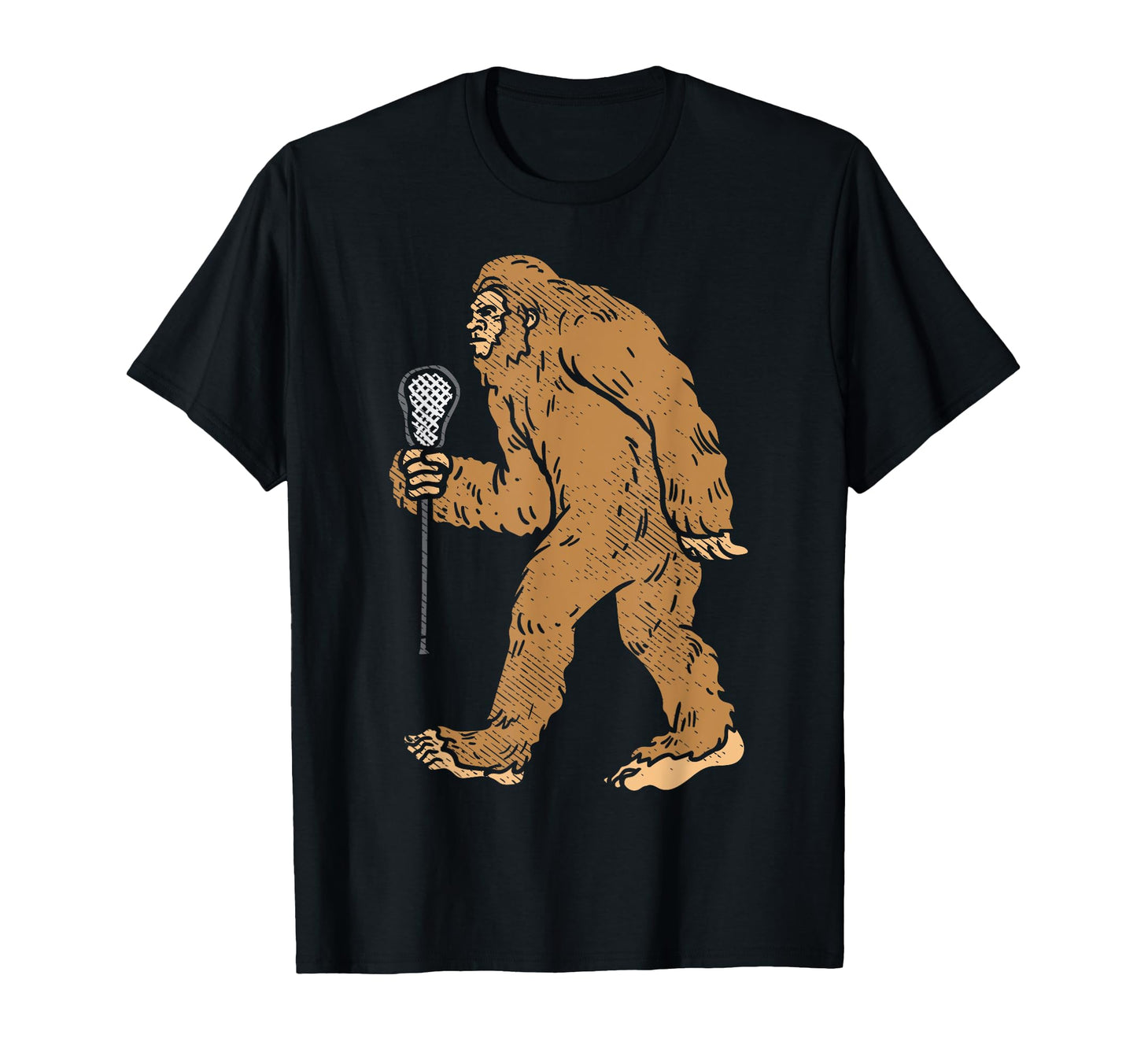 Bigfoot Sasquatch Lacrosse Funny Lax T-Shirt - Aesthetic Graphic Unisex - T-Shirt, Sweatshirt, Hoodie