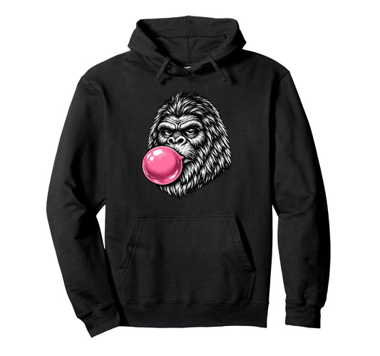 Bigfoot Bubble Gum Sasquatch Attitude Hoodie - Aesthetic Graphic for Adults - T-Shirt, Sweatshirt, Hoodie