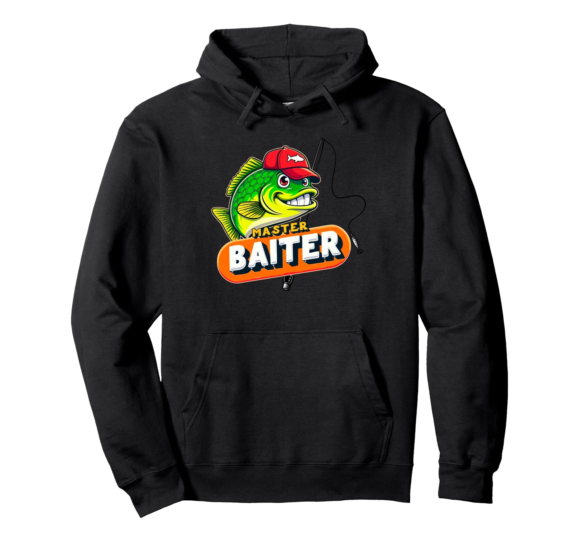 Master Baiter Meme Bass Fishing Fish Fan Hoodie - Aesthetic Graphic Unisex - T-Shirt, Sweatshirt, Hoodie