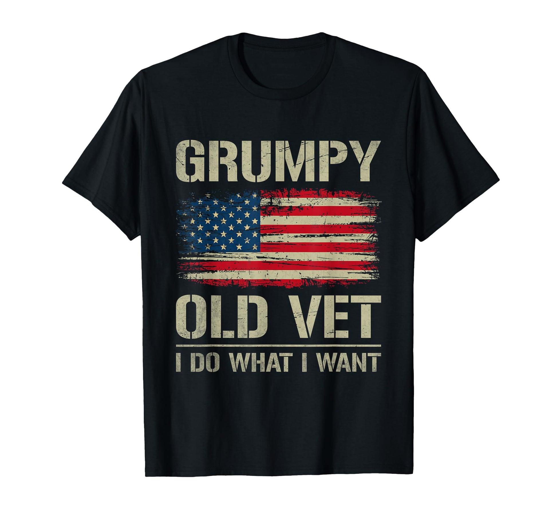 I Do What I Want Veteran Usa Flag Grumpy T-Shirt - Minimalist Print Unisex - T-Shirt, Sweatshirt, Hoodie