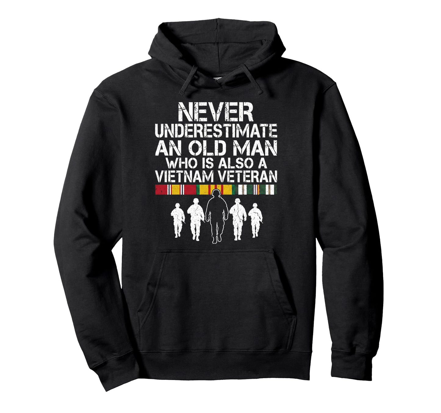 Never Underestimate Old Who Is Also Vietnam Hoodie - Unique Graphic Unisex - T-Shirt, Sweatshirt, Hoodie