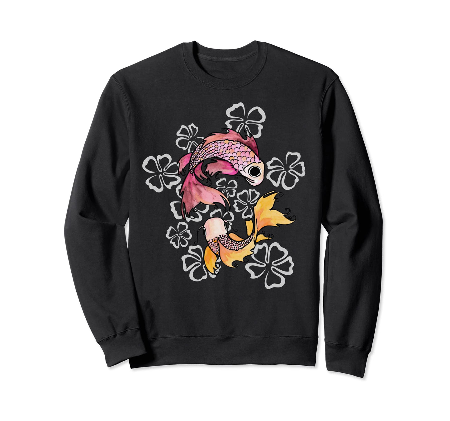 Koi Fish Sweatshirt - Unique Graphic Men Women - T-Shirt, Sweatshirt, Hoodie