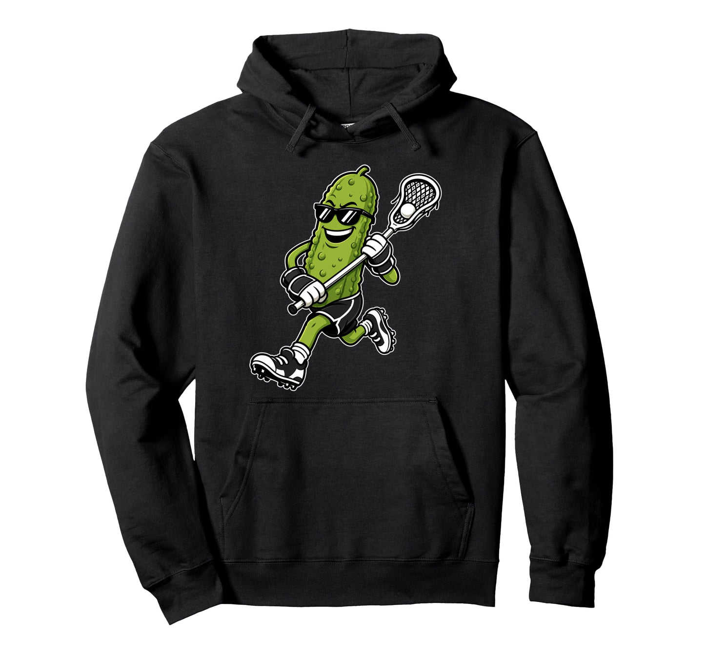 Funny Pickle Lacrosse Player Dill Hoodie - Custom Art Print Men Women - T-Shirt, Sweatshirt, Hoodie
