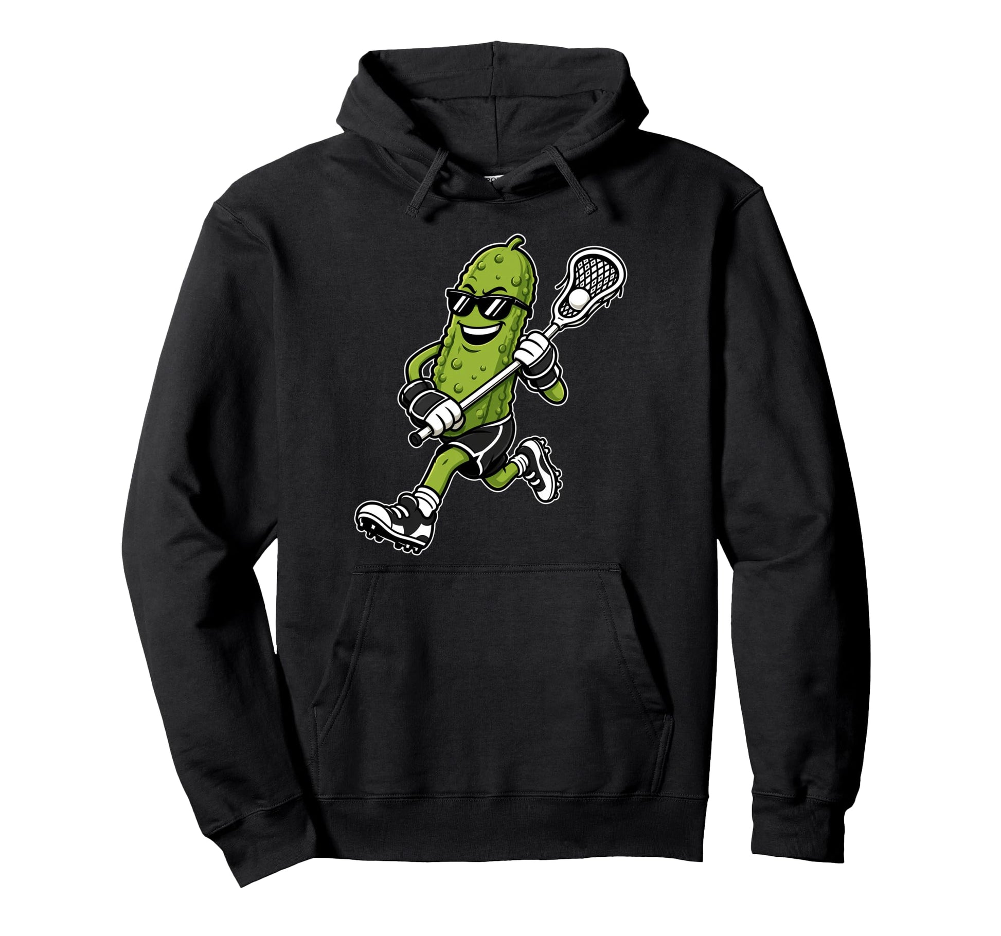 Funny Pickle Lacrosse Player Dill Hoodie - Custom Art Print Men Women - T-Shirt, Sweatshirt, Hoodie