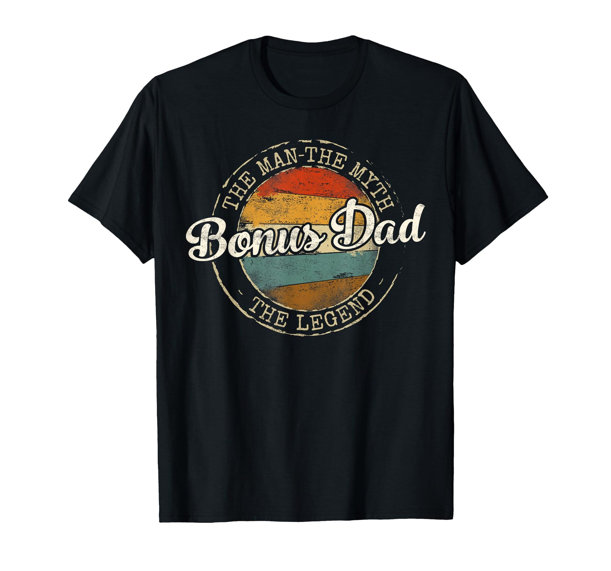 Bonus Dad Myth Legend Stamp Fathers T-Shirt - Minimalist Print for Adults - T-Shirt, Sweatshirt, Hoodie