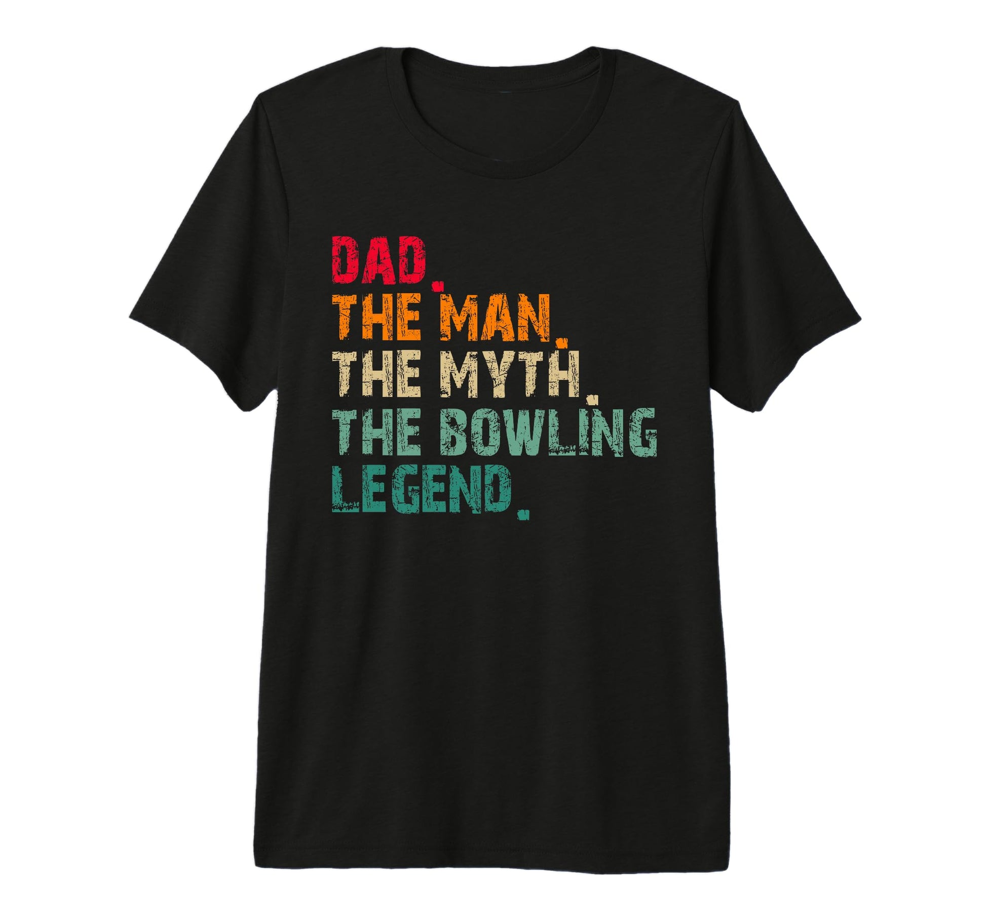 Myth Bowling Legend Bowler Dad Tri Blend T-Shirt - Trendy Graphic Unisex - T-Shirt, Sweatshirt, Hoodie