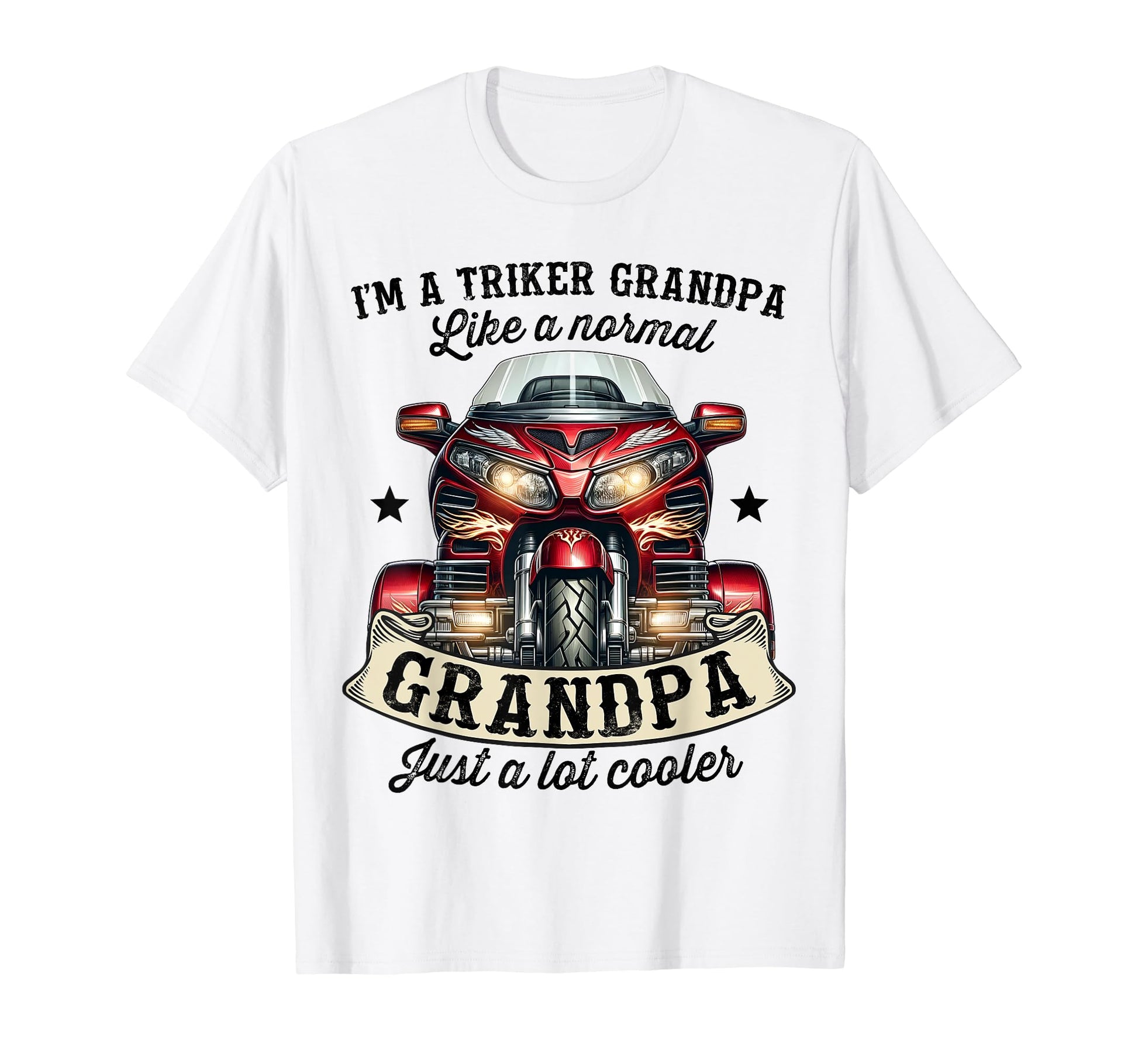 Grandpa Trike Rider Three Wheeled T-Shirt - Novelty Apparel for Adults - T-Shirt, Sweatshirt, Hoodie