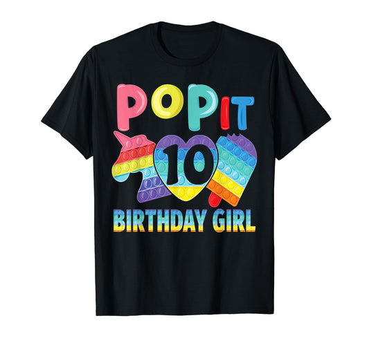 Birthday Pop It 10 Unicorn Pop It Ten T-Shirt - Graphic Print Men Women - T-Shirt, Sweatshirt, Hoodie