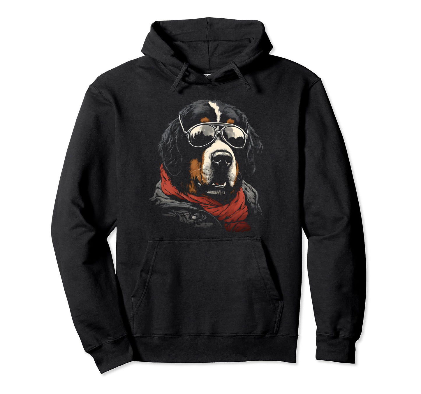 Motorcycle Dad Biker Bernese Mountain Hoodie - Custom Art Print for Adults - T-Shirt, Sweatshirt, Hoodie