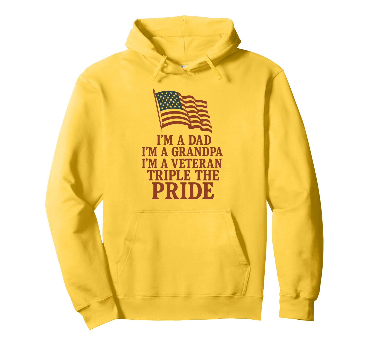Dad Grandpa Veteran Patriotic Fathers Hoodie - Novelty Apparel Men Women - T-Shirt, Sweatshirt, Hoodie