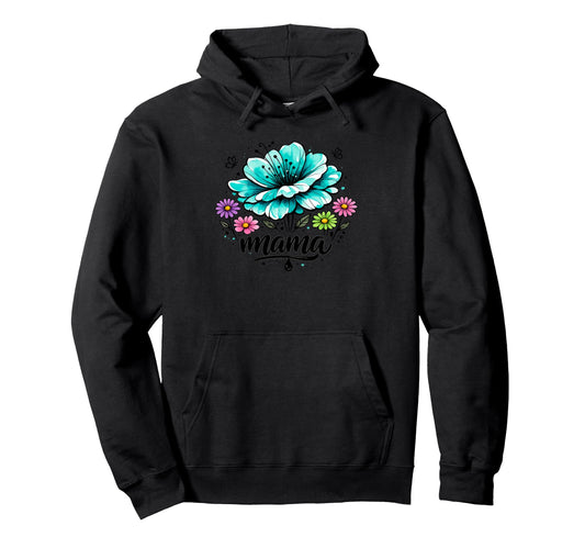 Boho Floral Mama Mothers Day Mom Mama Hoodie - Fun Novelty Design Men Women - T-Shirt, Sweatshirt, Hoodie