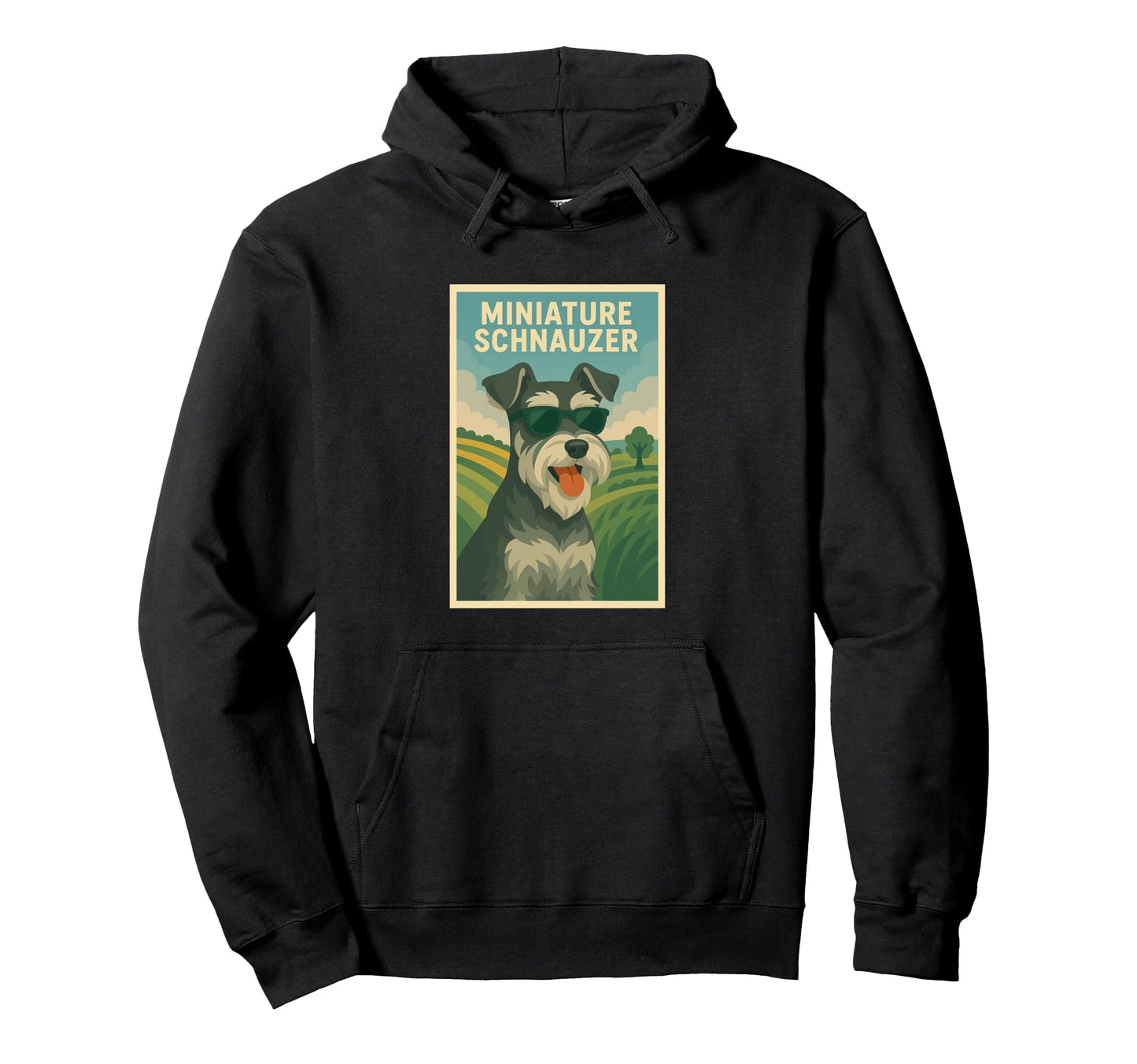 Miniature Schnauzer Art Minimalist Pop Art Hoodie - Novelty Apparel Unisex - T-Shirt, Sweatshirt, Hoodie