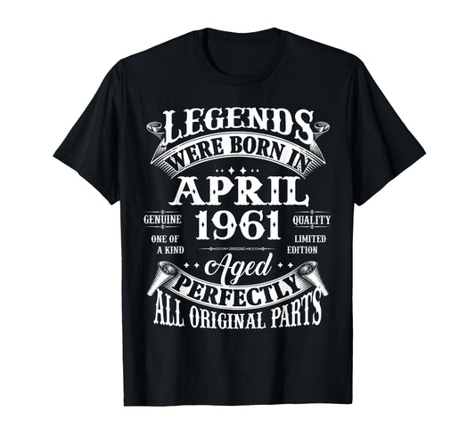 65Th Birthday Gift Legend Born April T-Shirt - Custom Art Print for Adults - T-Shirt, Sweatshirt, Hoodie