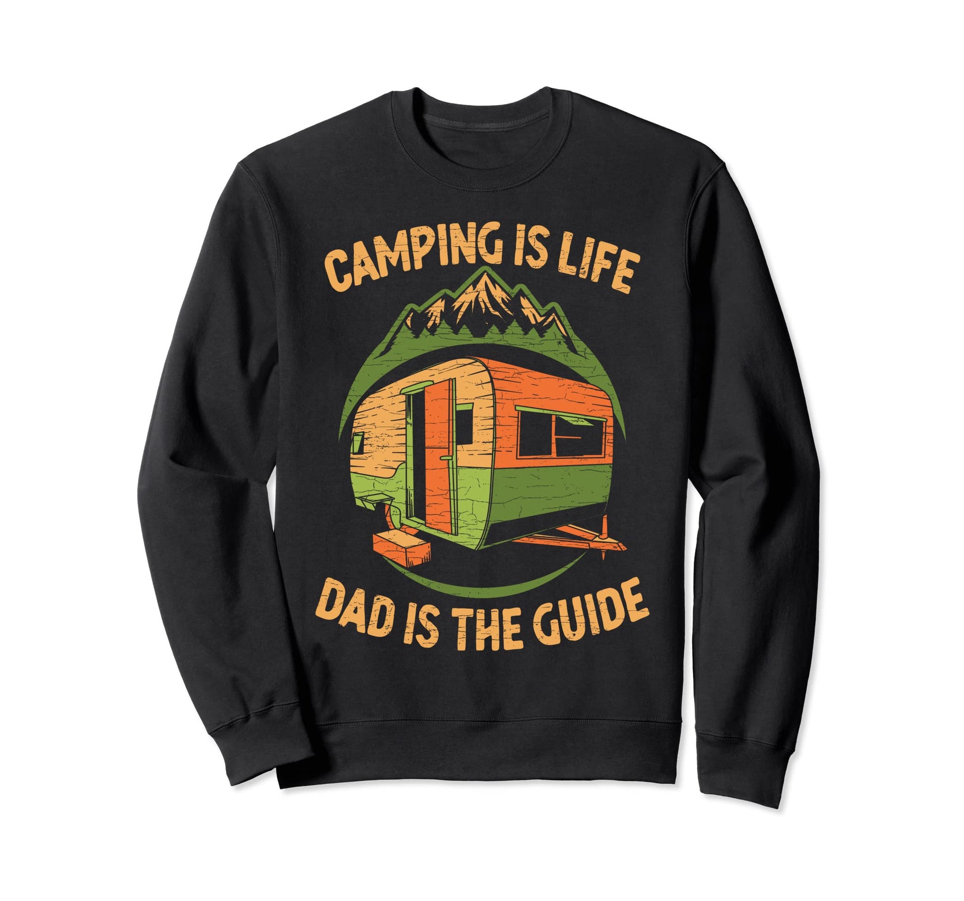 Camp Dad Camping Sweatshirt - Minimalist Print Unisex - T-Shirt, Sweatshirt, Hoodie