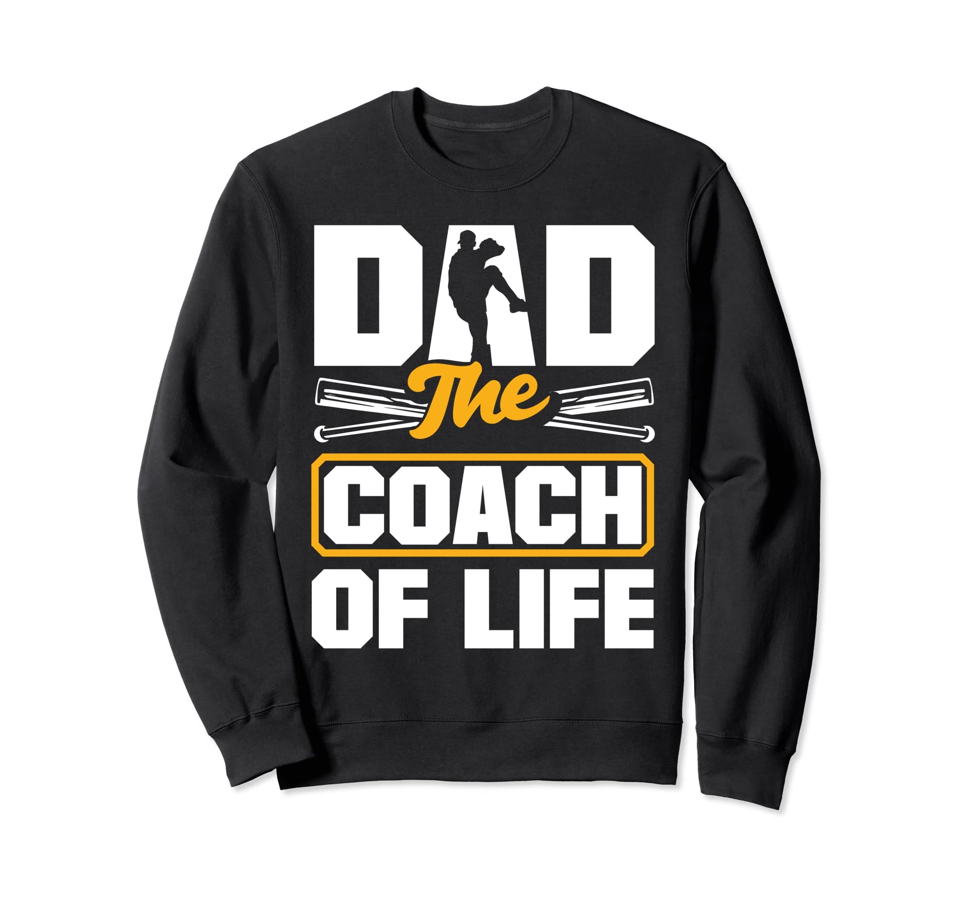 Dad Coch Life Fathers Day Baseball Sweatshirt - Custom Art Print Unisex - T-Shirt, Sweatshirt, Hoodie