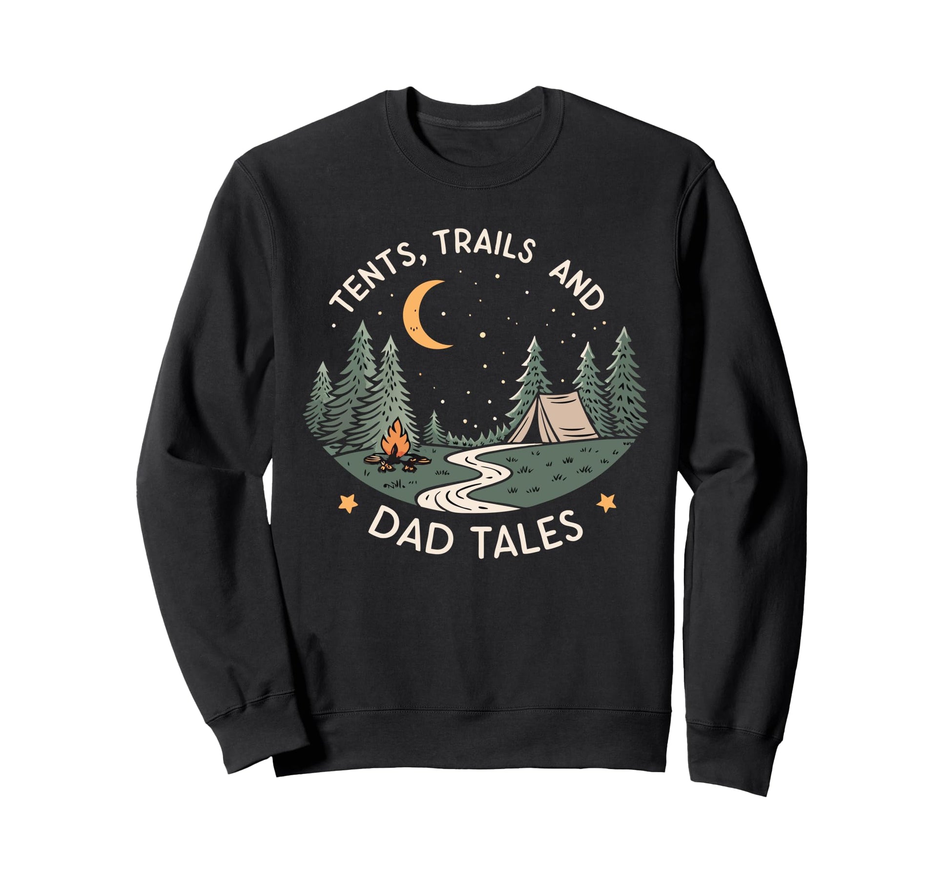 Tents Trails And Dad Tales Hiking T-Shirt - Minimalist Print Men Women - T-Shirt, Sweatshirt, Hoodie