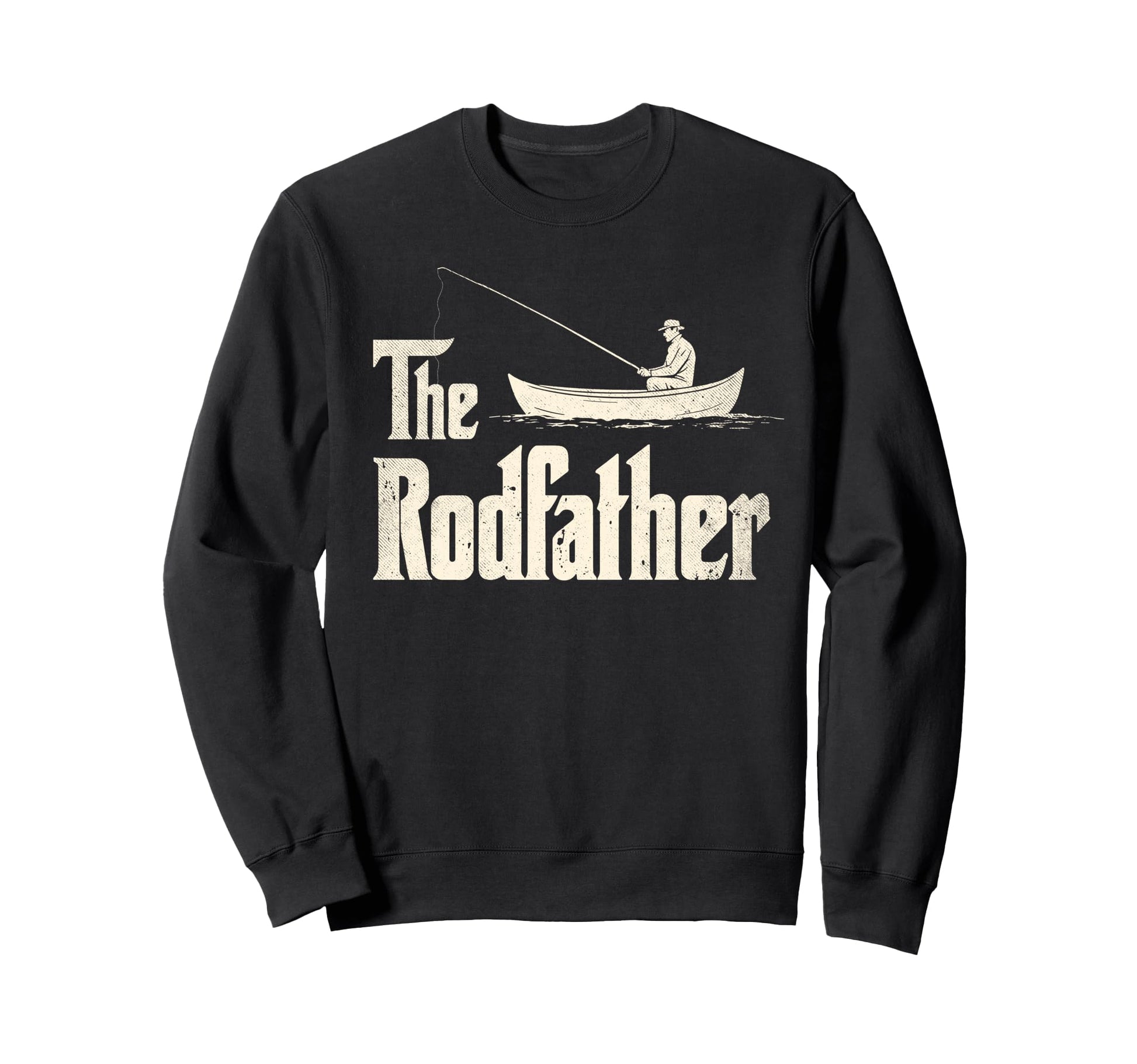 Rodfather Funny Fishing Dad Fish Sweatshirt - Custom Art Print for Adults - T-Shirt, Sweatshirt, Hoodie