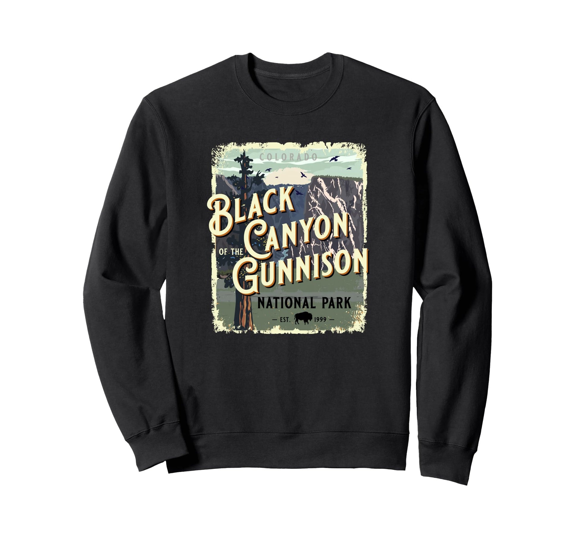 Black Canyon Gunnison National Park Sweatshirt - Trendy Graphic for Adults - T-Shirt, Sweatshirt, Hoodie