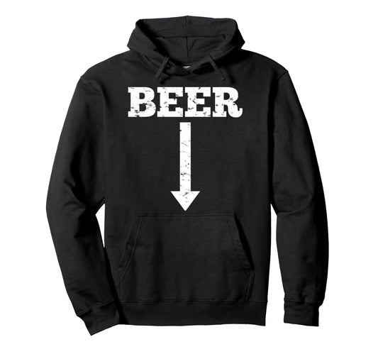 Beer Arrow Pregnant Gift Announcement Dad Hoodie - Unique Graphic Unisex - T-Shirt, Sweatshirt, Hoodie