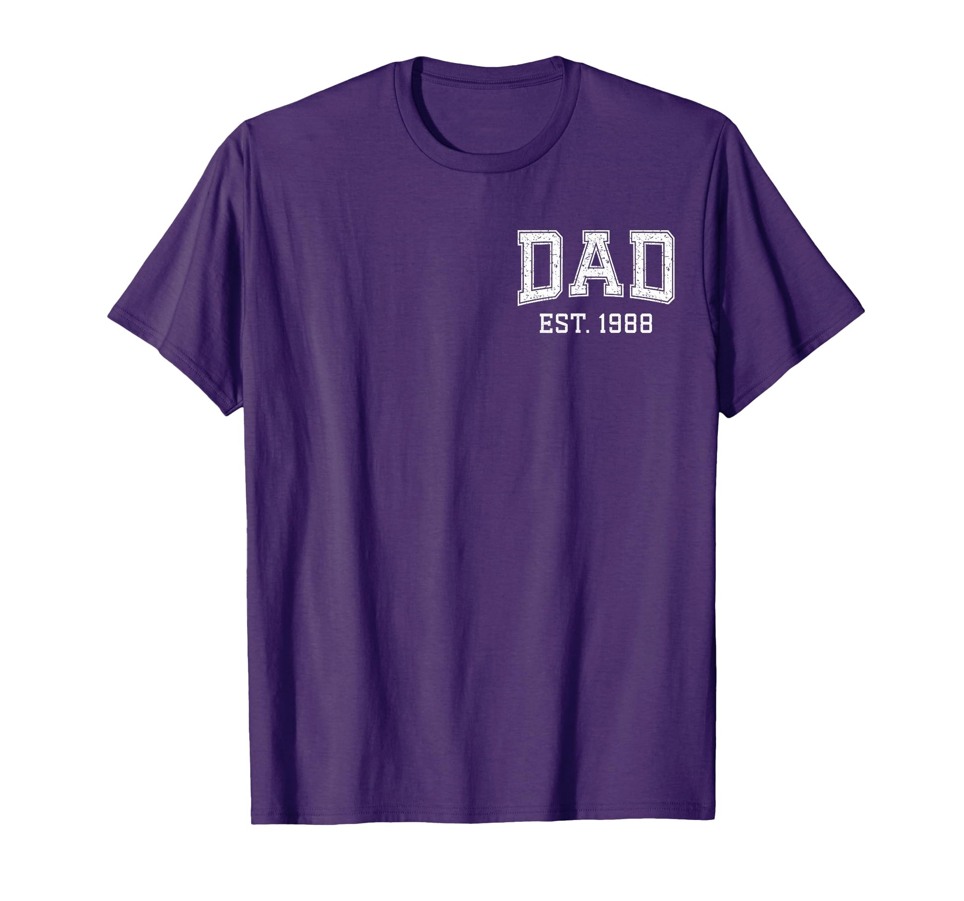 Dad Est 1988 Custom Dad Personalized T-Shirt - Novelty Apparel for Adults - T-Shirt, Sweatshirt, Hoodie