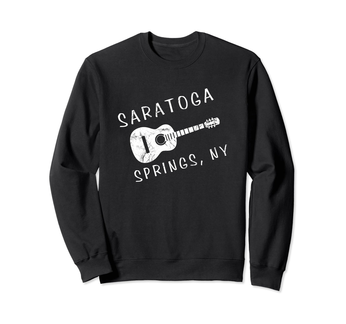 Saratoga Springs Ny Rock Guitar Sweatshirt - Fun Novelty Design Men Women - T-Shirt, Sweatshirt, Hoodie