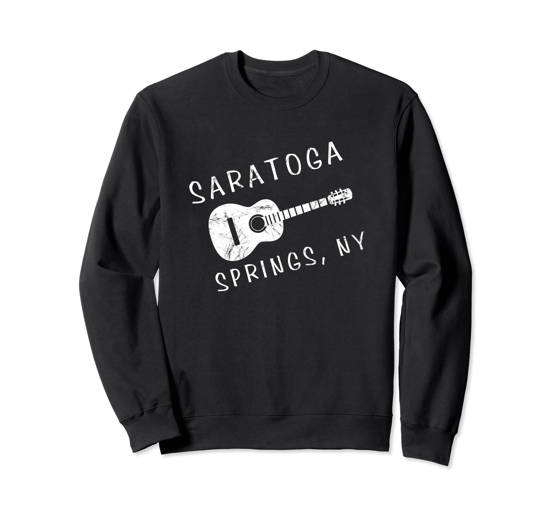 Saratoga Springs Ny Rock Guitar Sweatshirt - Fun Novelty Design Men Women - T-Shirt, Sweatshirt, Hoodie