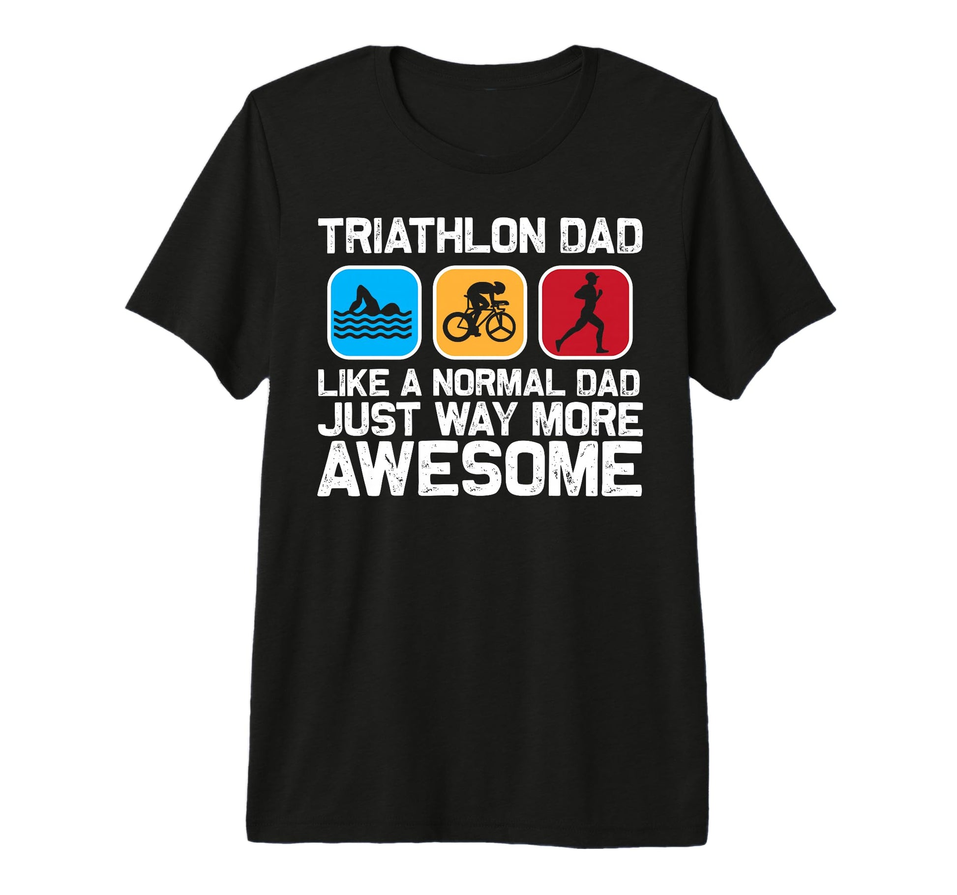 Funny Triathlon Dad Papa Triathlete T-Shirt - Minimalist Print for Adults - T-Shirt, Sweatshirt, Hoodie