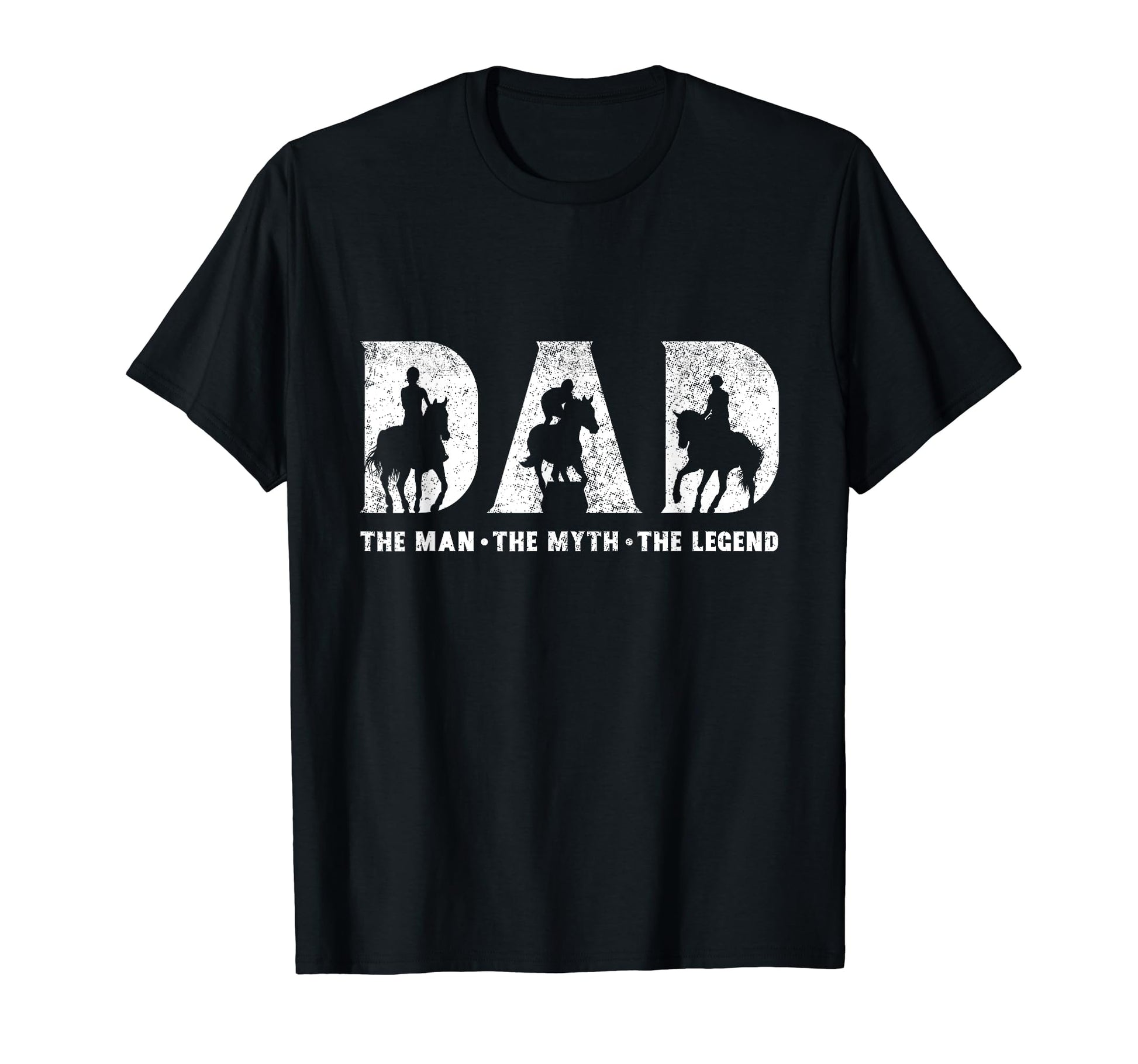 Horseback Riding Dad Myth Legend Fathers T-Shirt - Custom Art Print Unisex - T-Shirt, Sweatshirt, Hoodie